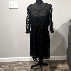 Lace Black Dress With 3/4 Sleeves